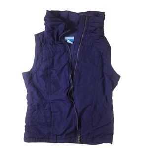 Columbia vest purple fleece quilted full zip